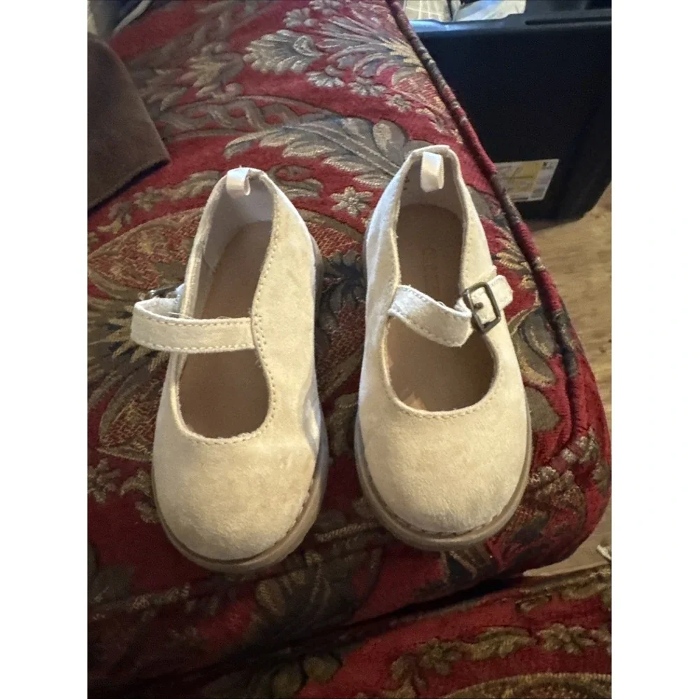 Old Navy Girls Mary Jane Size 6 Faux Suede Hook Loop Classic Fit Toddler